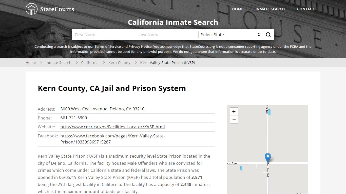 Kern Valley State Prison (KVSP) Inmate Records Search ...