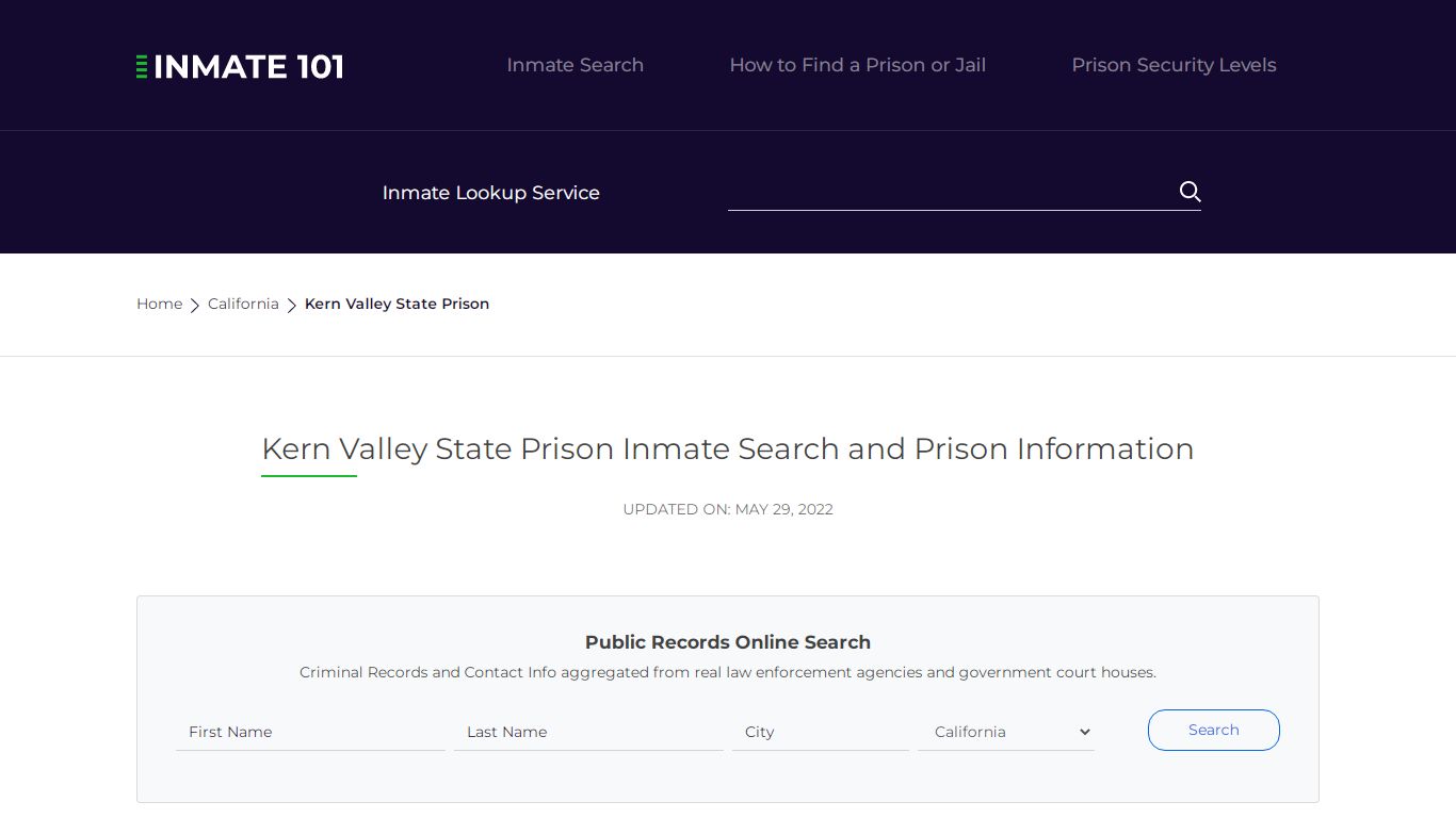 Kern Valley State Prison Inmate Search, Visitation, Phone ...